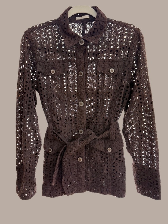 MIFRESIA Chocolate Brown Summer Jacket M/L - Picture 2 of 4